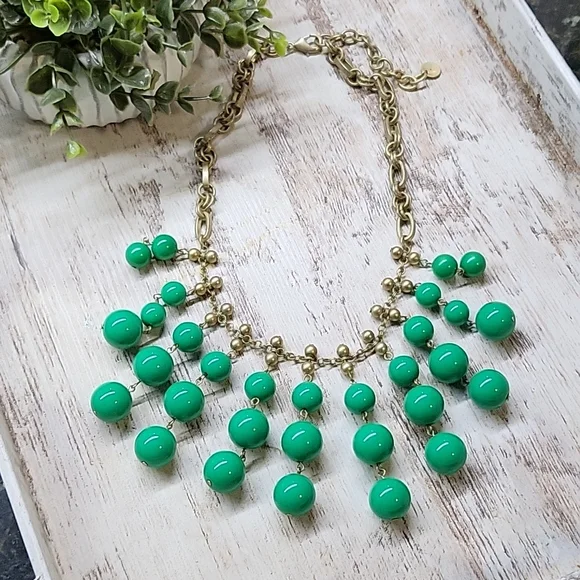 Stella Dot Jewelry Stella Dot Green Beaded Necklace Poshmark - Main Image